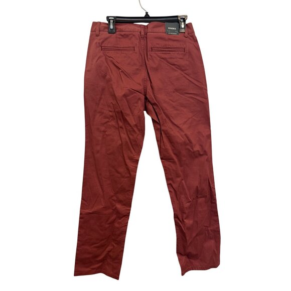 Bonobos Mens Straight Maroon Pants Size 30/30 New With Tags 100% Cotton Stylish - Picture 2 of 7